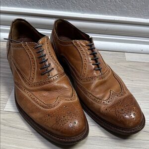 CUOIO Men's Brown Vintage Genuine Leather Wingtip Oxford Shoes 9M